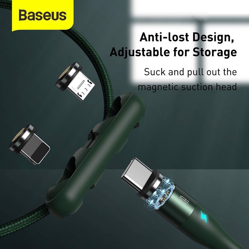 Cáp từ hỗ trợ sạc nhanh Baseus Zinc Magnetic Gen5 Safe Fast Charging Cable LV872