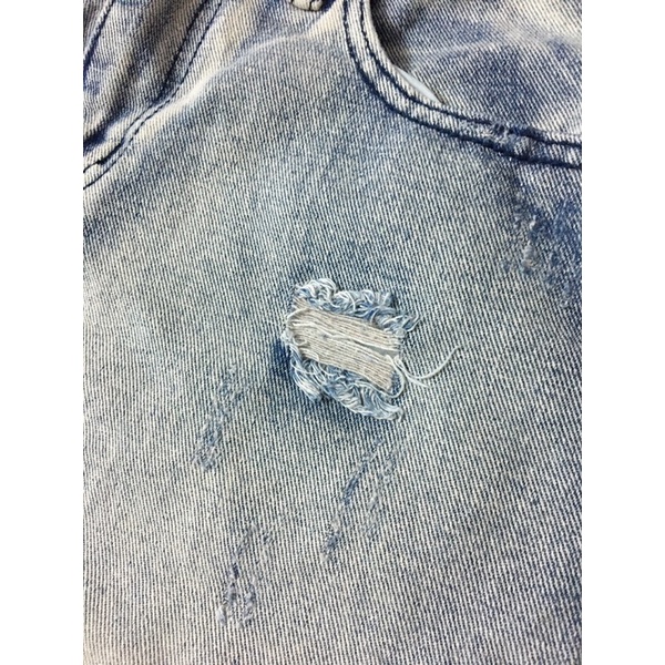 [Sẵn size XL] Quần Jean rách gối họa tiết caro zip ống quần | BigBuy360 - bigbuy360.vn