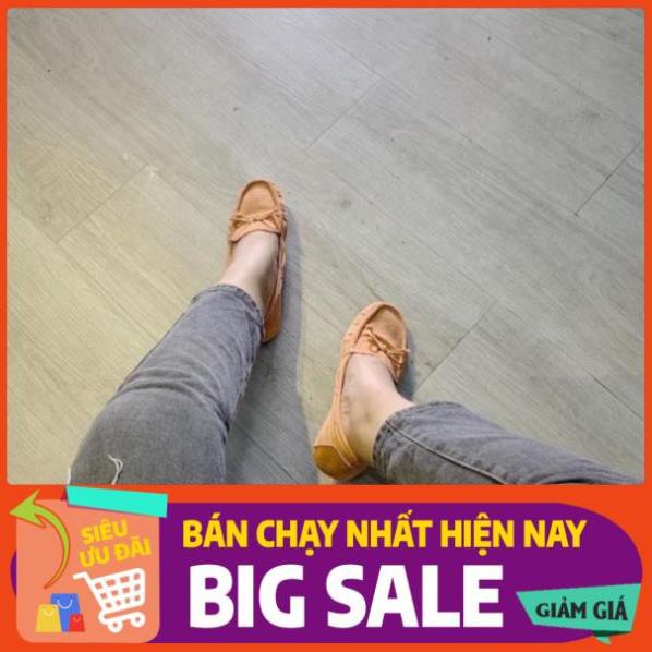 HOT 💕 Giày Mọi Nơ Nhí Hm Da Lộn Mềm Êm Fullbox Cao Cấp . . ĐẸP ' #