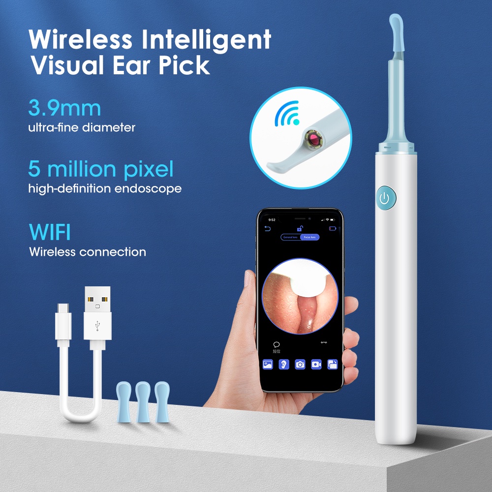 Dụng Cụ Lấy Ráy Tai Thông Minh 3.9mm An Toàn Cho Bé