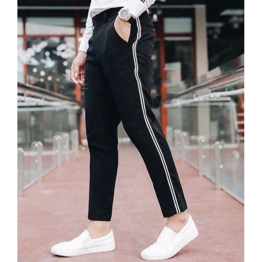 Quần tây nam dáng lửng ( SỌC KẺ TRẮNG) | BigBuy360 - bigbuy360.vn