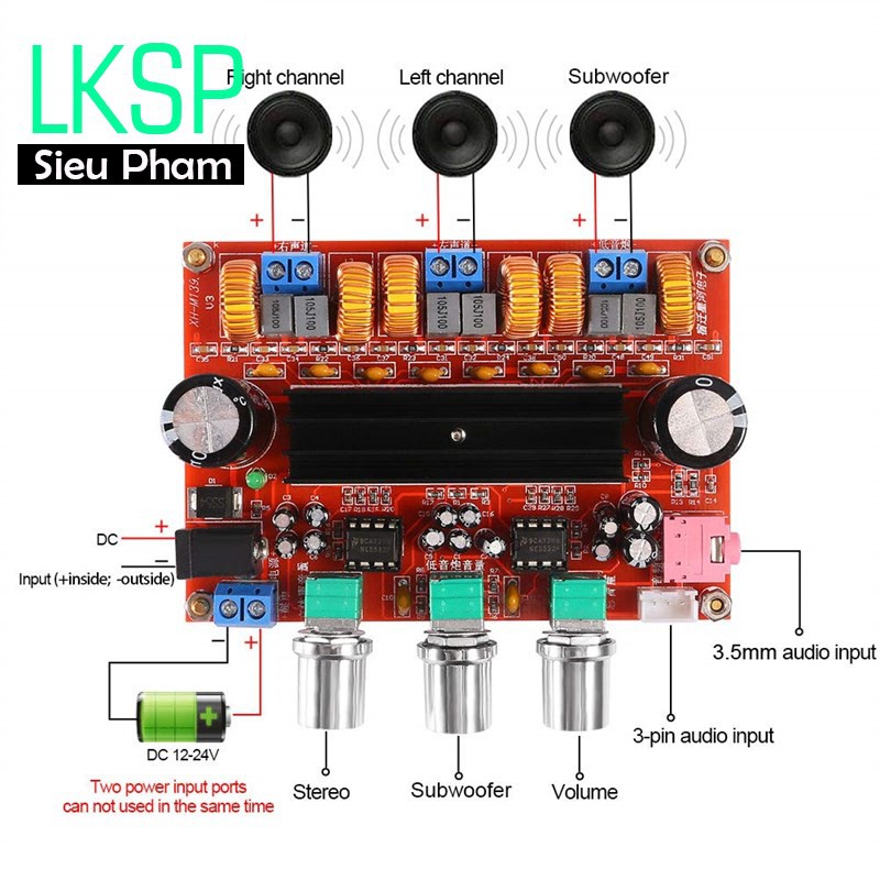 Mạch Khuếch Đại Âm Thanh 2*50W + SUB 1*100W - TPA3116D2