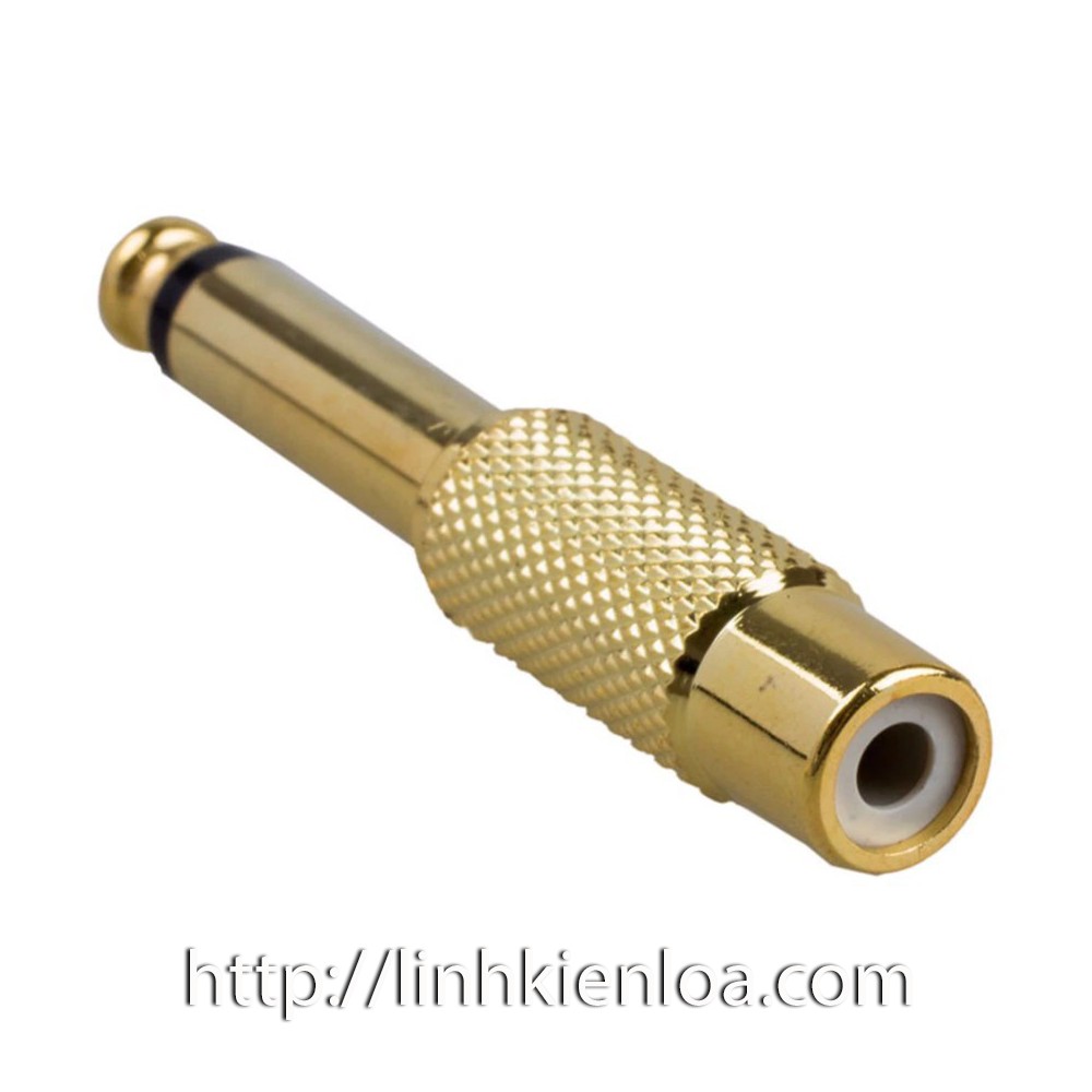Jack chuyển 6.35mm  ra AV , Jack mạ đồng chống nhiễu