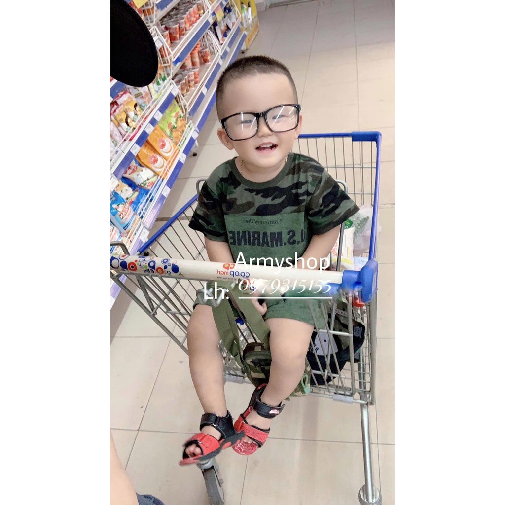 Bộ quần áo trẻ em phông rằn ri