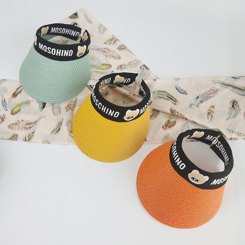 Mũ Cói Rộng Vành Hở Chóp Che Nắng Thời Trang Đi Biển Mùa Hè Cho Mẹ Và Bé