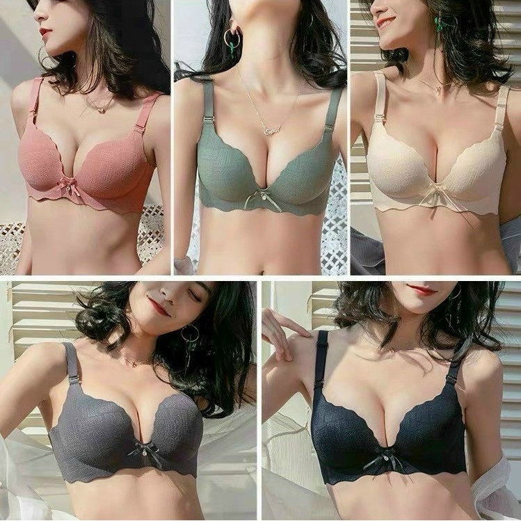 Áo Lót Nữ Đúc Su Đệm Dày Không Gọng Viền Sóng 1966