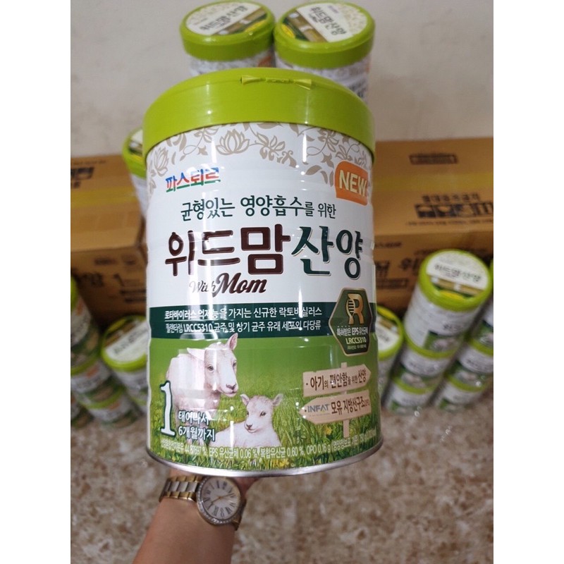 Sữa Withmom dê nội địa Hàn Quốc 750gram số 1 (cho bé 0-6tháng) date 2022