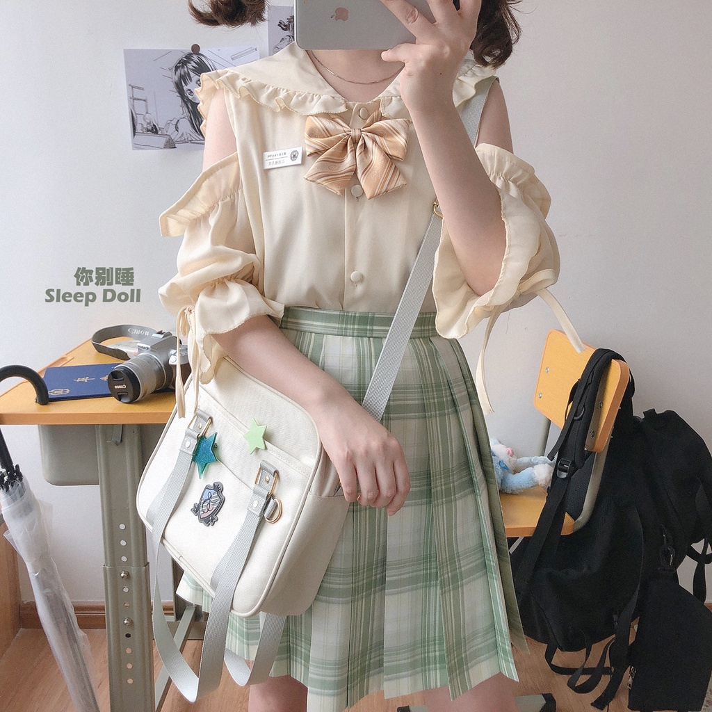 Áo sơ mi - Áo Blouse Brand Sleep Doll hở vai #Seppdoll #Somi #Blouse