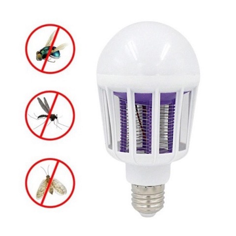Bóng Đèn LED Tròn Diệt Muỗi, Bóng Đèn Bắt Muỗi, Côn Trùng Thông Minh 15W - 220V