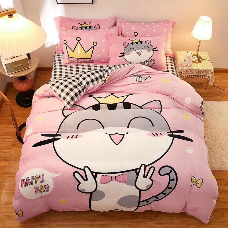 Bộ chăn ga nỉ nhung cao cấp - nhiều mẫu đa dạng -Luis Bedding chăn ga gối đệm hàn quốc