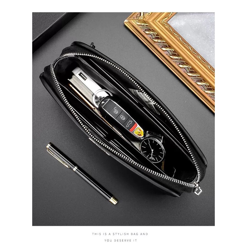 Ví Nam Da Doanh Nhân .Ví Cầm Tay Da Nam. Bóp Da Cầm Tay Nam FSD Cao Cấp.