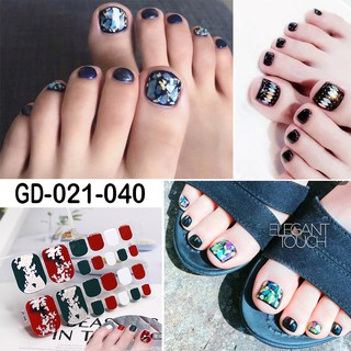 GD021-040 Nail Wraps Set Dán móng chân 3D 22 miếng nhiều mẫu