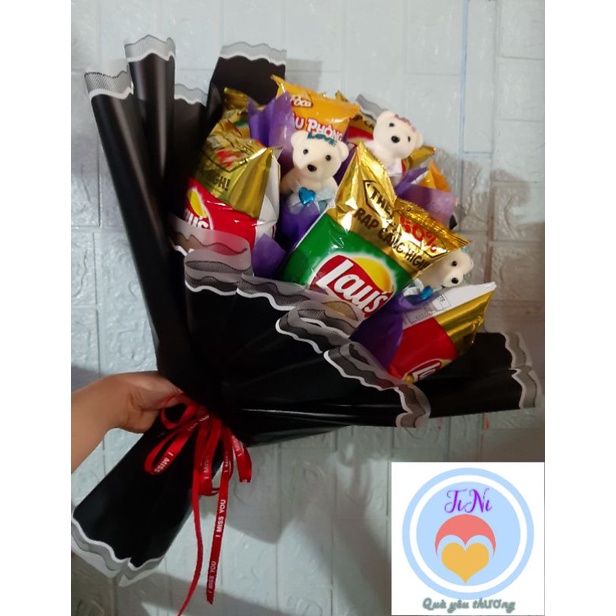 Bó hoa phối snack