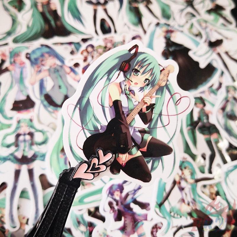 Set 50 miếng dán hình nhân vật Hatsune Miku dùng để trang trí