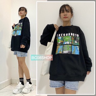 Áo Sweater Nỉ Tay Dài form rộng Unisex 2 màu dành cho nam nữ