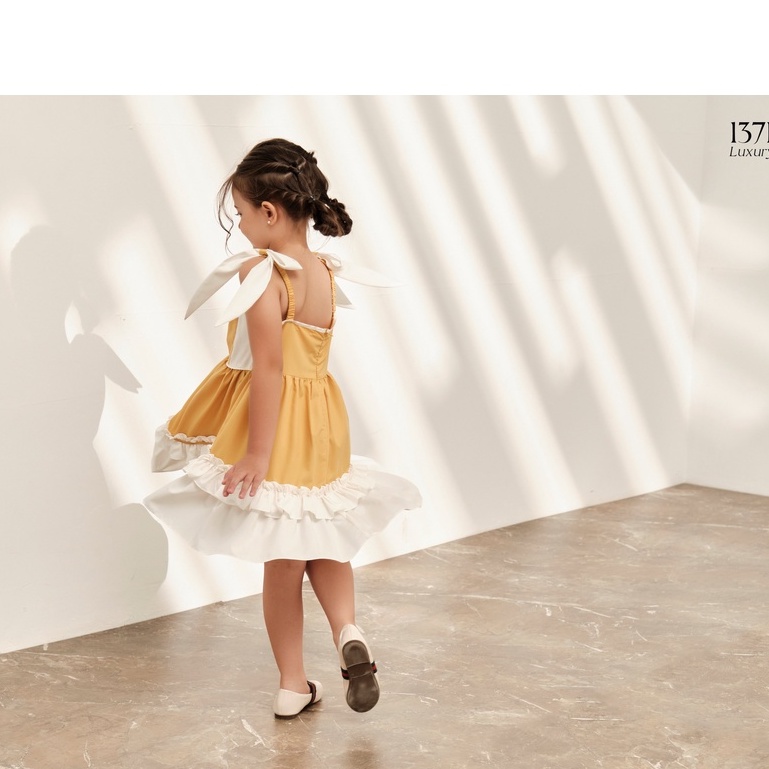 Váy công chúa Jessy 137Kids thiết kế 2 dây nhún bèo xinh xắn dễ thương cho bé gái