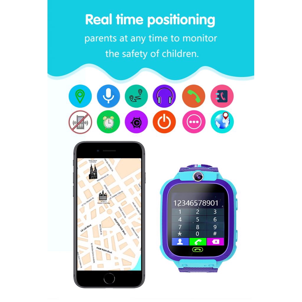 【COD】Q12 Anti Lost Smart Watch LBS Kid SmartWatches Baby Watch 1.44 Inch Waterproof Voice Chat LBS Finder Locator Tracker | WebRaoVat - webraovat.net.vn