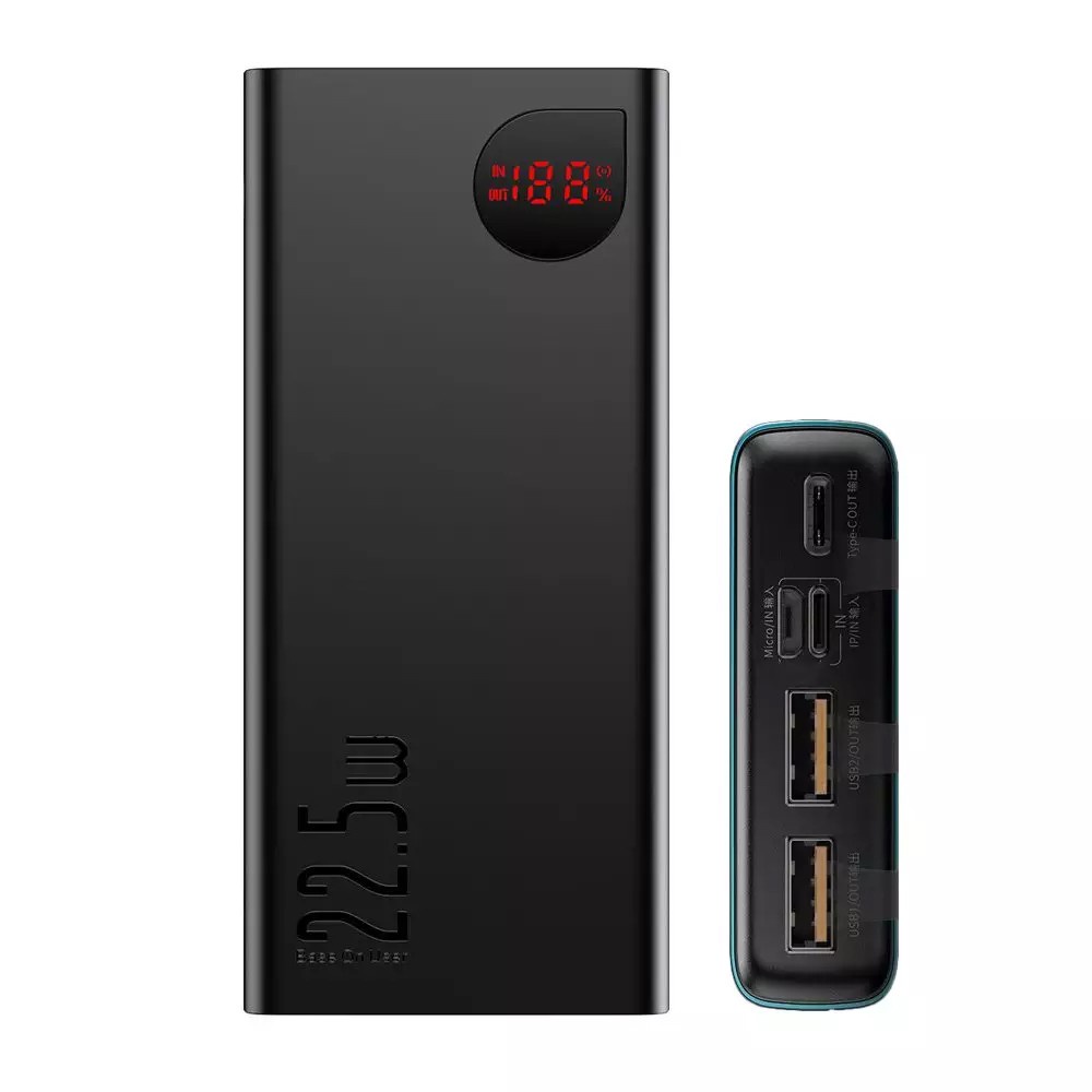Pin dự phòng Adaman Baseus 10000mAh, 20000mAh 22.5w/ 65w QC3.0/ PD3.0, Vỏ Kim Loại Cao Cấp, Có Led Hiển Thị
