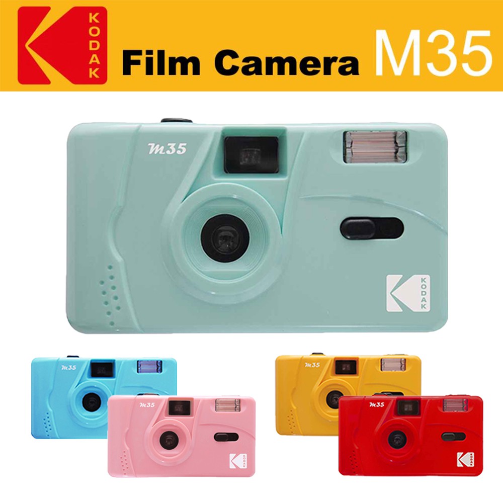 Máy ảnh phim cổ điển có thể tái sử dụng Kodak M35 M38 size 35 với túi đựng & túi giấy