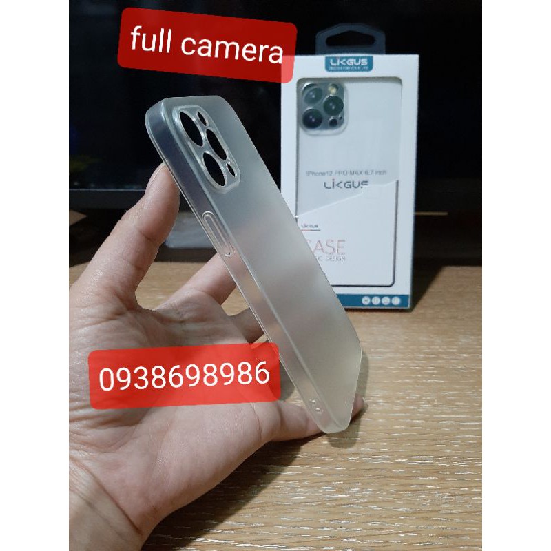 Ôp lưng nhám viền màu bảo vệ camera iphone 12 pro max / 12 / 12 pro / 12 mini likgus /OP12