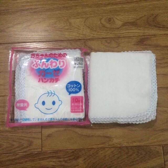 khăn sữa Nhật Trắng cao cấp( 10 khăn)