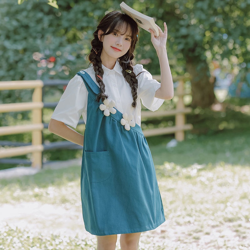 Đầm Hai Dây Mùa Hè Thắt Nơ Họa Tiết Hoa Ba Chiều Phong Cách Mới Cho Nữ