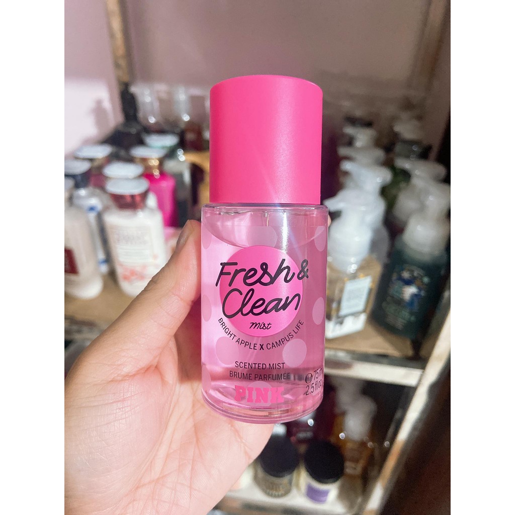 Chuẩn Auth Pink Fresh & Clean, Warm & Cozy, Soft & Dreamy, Beach Flower Set 4 chai xịt Toàn Thân Victoria's Secret 75ml