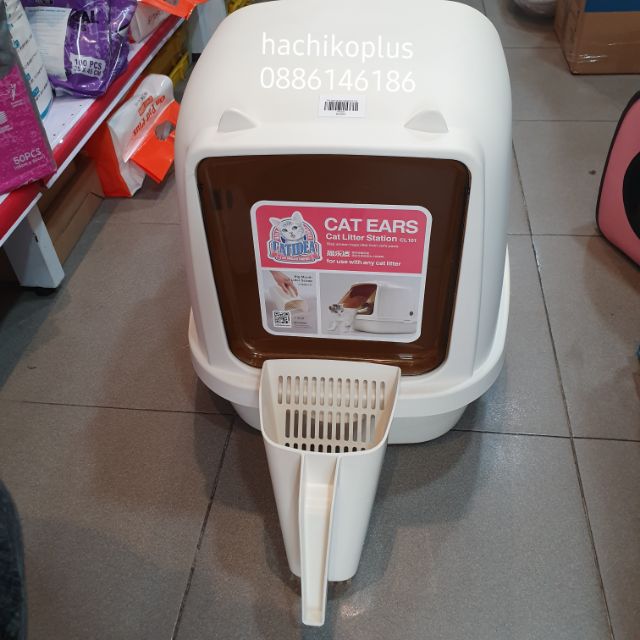 NHÀ VỆ SINH MÈO TẶNG KÈM XẺNG 51*38*42