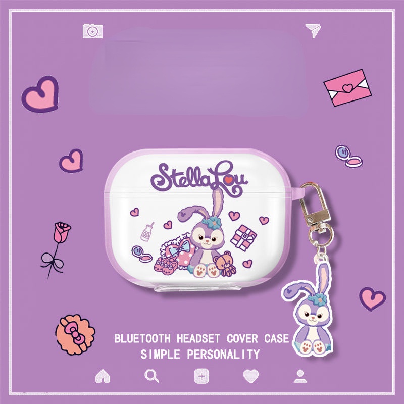 Vỏ Bảo Vệ Hộp Sạc Tai Nghe Redmi Buds 3 Lite Youth Trong Suốt Họa Tiết Hoạt Hình Thỏ Kulome &amp; Tím Dễ Thương