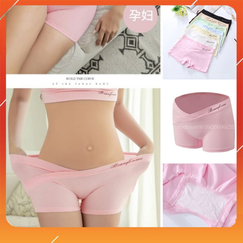 [RẺ XINH] Quần Mặc Trong Vay Bầu Cạp Chéo Beauty Cotton Cao Cấp, Mềm Mịn, Co Gian 4 Chiều