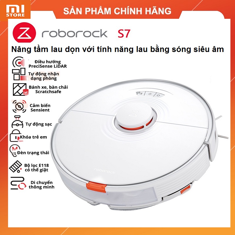 Robot hút bụi lau nhà Xiaomi Roborock S7 – bản quốc tế bảo hành 18 tháng