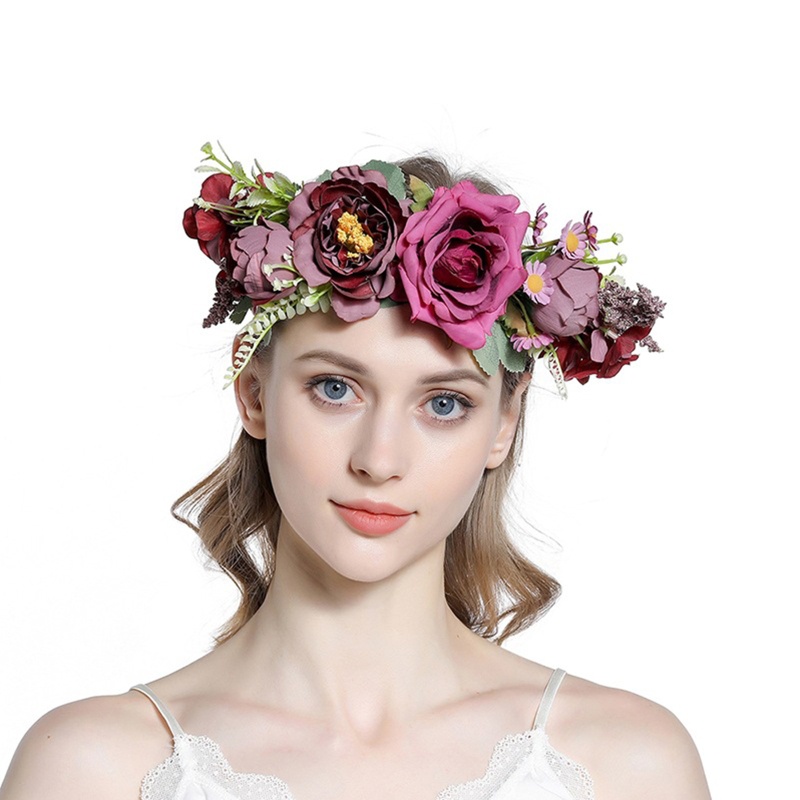 Vòng Hoa Đội Đầu Kiểu Bohemia Cho Cô Dâu