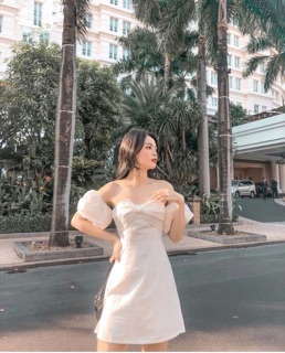 Đầm trắng dự tiệc