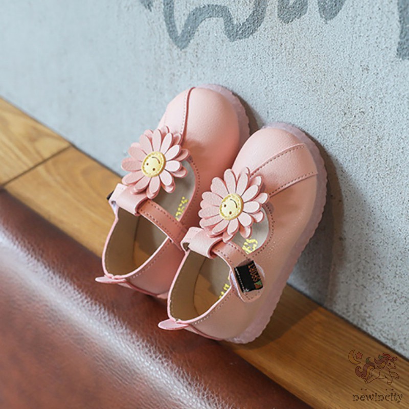 Giày Da Pu Chống Trượt Thời Trang Hàn Quốc Cho Bé Gái