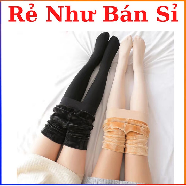 Quần tất nữ lót nhung lông mềm mịn giữ nhiệt siêu ấm