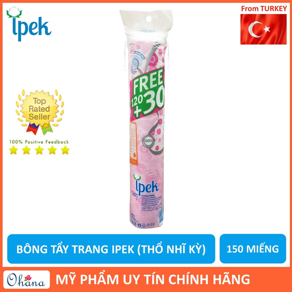 Bông tẩy trang IPEK 150 Miếng (Thổ Nhĩ Kì)