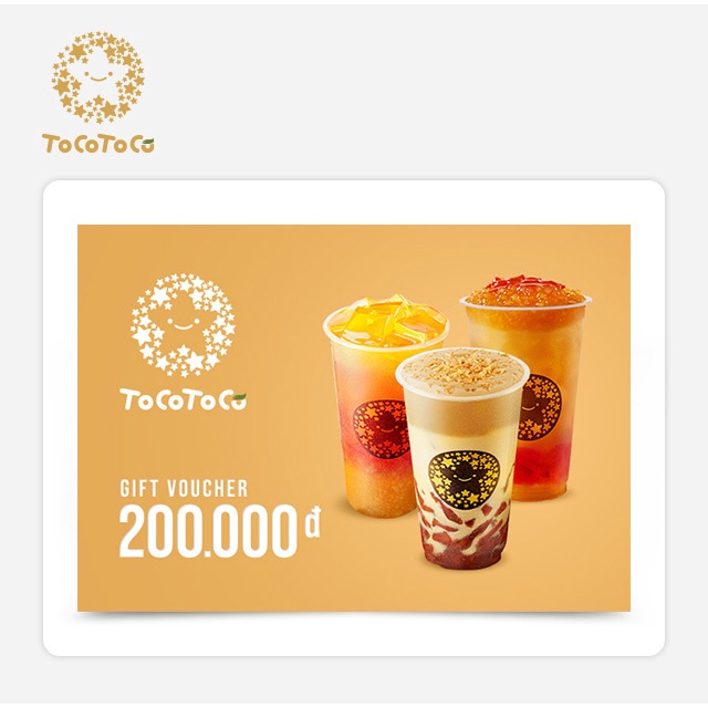 Toàn quốc [Evoucher] Phiếu quà tặng ToCoToCo 200K