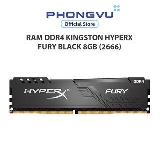 Ram Kingston HyperX Fury Black 8GB DDR4 (2666) (HX426C16FB3-8) - Bảo hành 36 tháng