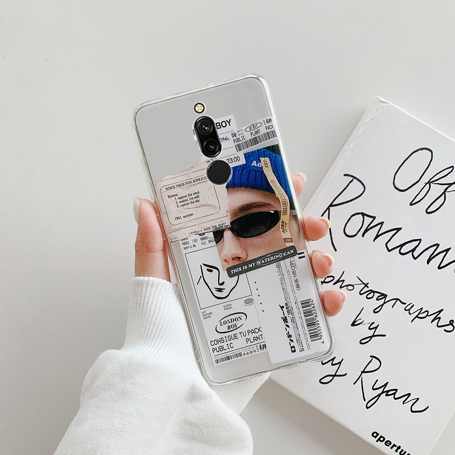 Ốp điện thoại silicon TPU mềm trong suốt họa tiết hình vẽ thời trang cho Xiaomi Redmi 8 / Redmi 8A