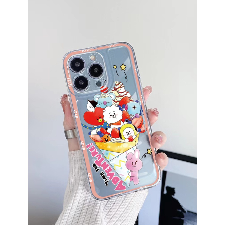 Ốp Điện Thoại TPU Đệm Khí Chống Rơi Hình BT21 Cho Realme C35 C11 2021 C12 C15 C21Y C25Y C30 C30S C33 C21 C25S Realme5 5i 6i 8 Pro