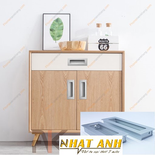 Tay Nắm Tủ Bếp 6015 Tủ Áo, Ngăn Kéo_Tay nắm thay thế cửa tủ_Tay nắm âm tủ Chất liệu Nhôm mờ _Mã 6015