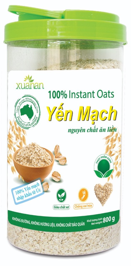 Yến mạch nguyên chất Xuân An hũ 800g