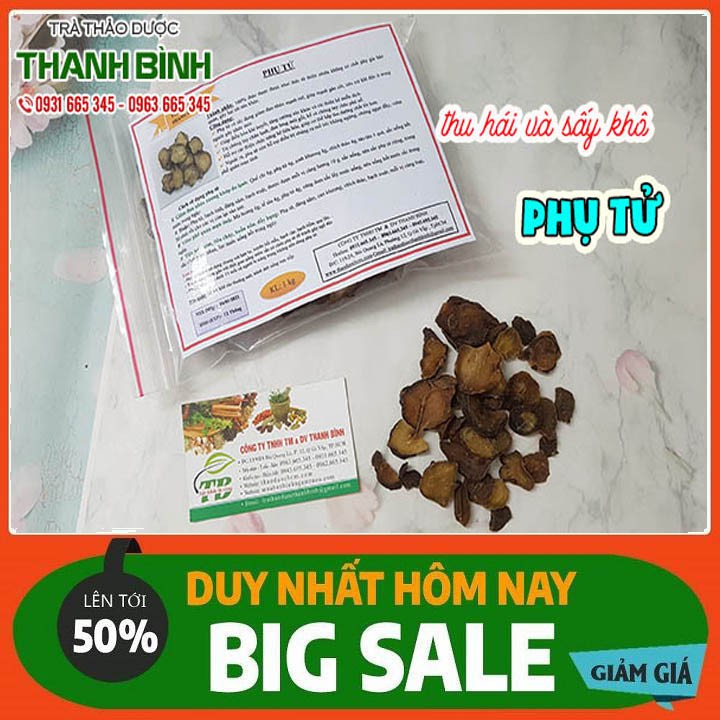Phụ Tử 100g - Dược Liệu Thanh Bình - Dạng Khô Loại 1