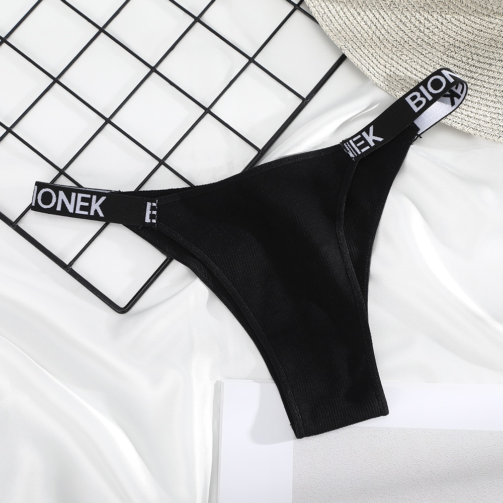 Quần lót LEVAO vải cotton lưng quần in chữ thời trang cho nữ