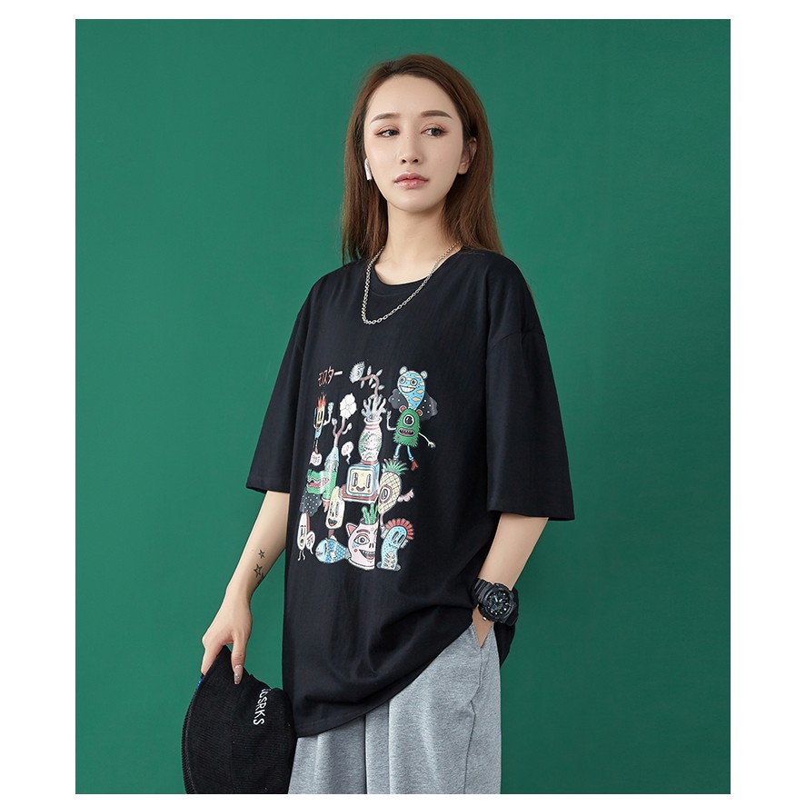 [QUÀ TẶNG LÀ 1C KHÂUTRANG] Áo phông tay lỡ nữ nam form rộng hình alien chất thun mềm mịn Taosan | BigBuy360 - bigbuy360.vn