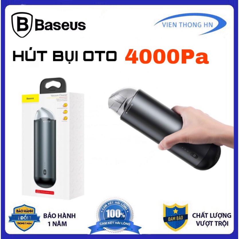 Máy Hút Bụi Ô TÔ BASEUS Vacuum Clean Cầm Tay, may hut bui MINI oto không ồn - HÚT BỊU CẦM TAY CÔNG SUẤT LỚN XE HƠI