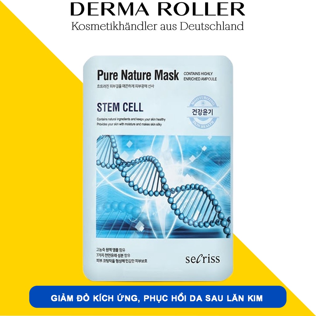 Mặt Nạ Pure Nature Mask Stem Cell SECRISS phục hồi da sau lăn kim, da nhạy cảm - ANSKIN - HÀN QUỐC - DERMAROLLERSTORE