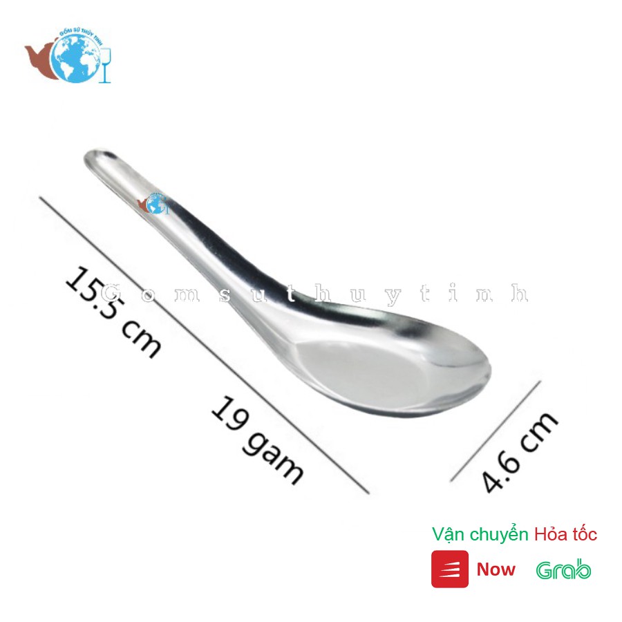 Set 6 muỗng inox miệng bầu hàng Việt Nam chất lượng cao