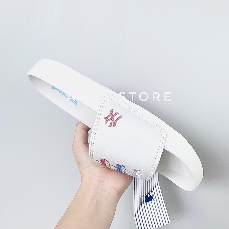 Dép M.L.B DODGERS NỮ LOGO THÊU [ Fullbox - Hỗ trợ đổi size ]