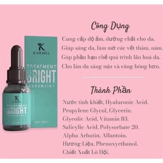 Treatment Bright Serum 2in1 loại bỏ thâm nám căng bóng trắng da lọ 10ml, 50ml